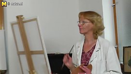 Very busty teen penetrated by a dick