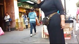 Hunted on a nudist beach sucking her husband's cock