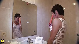 Mature brothers fuck together for not having a partner
