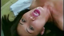 Young slut fucks two friends connected on webcam