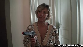 Hardcore threesome with a slut full of tattoos